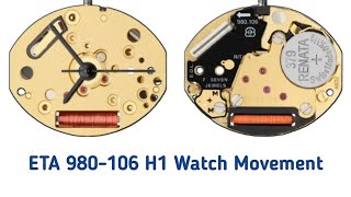 ETA 980106 H1 Watch Movement  Review  TrendWatchLab  Swiss Movement [upl. by Ruff]