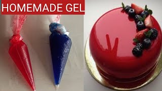 How to make Gel for Cake Decoration  Gel Cake Icing  Homemade Gel for Cake  Neutral Gel [upl. by Kotta]