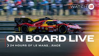 Onboard the 51 LIVE race action at 24H of Le Mans 2024  Ferrari Hypercar Part 3 [upl. by Herwick]