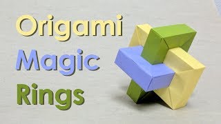 Origami Tutorial Impossible Rectangle quotUmulius Rectangulumquot aka Magic Rings Thoki Yenn [upl. by Asiat]