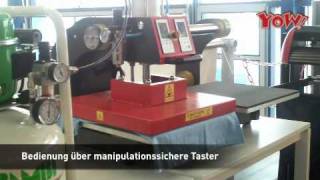 Produktvideo Secabo TC D5 PneumatikDoppelplattenTransferpresse [upl. by Conchita718]