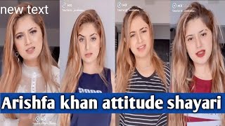 Arishfa khan latest new Shayari  new attitude shayari of arishfa khan [upl. by Enair236]