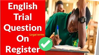 WASSCE ENGLISH LANGUAGE QUESTIONS ON REGISTER NUMBERED GAPS [upl. by Sher]