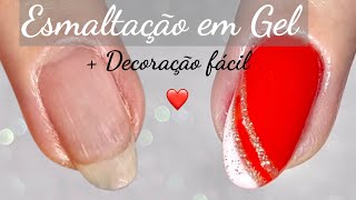 ESMALTAÇÃO EM GEL que dura até 30 dias  decoração  Passo a passo [upl. by Yorgo52]