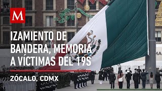 Izamiento de bandera en memoria de víctimas del 19S [upl. by Nirrek476]