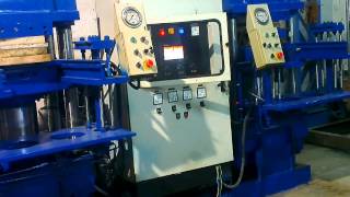 Rubber Hydraulic molding press 200 Ton 3RT with Ejector system RUBBMACH [upl. by Jelle]