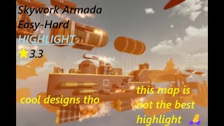 Roblox Flood Escape 2  Skywork Armada Highlight EasyHard ⭐33 [upl. by Rimaa]