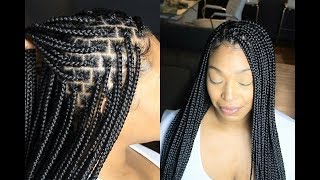 Knotless Box Braids  EVERYTHING YOU NEED TO KNOW  SLOW MOTION [upl. by Hodess]