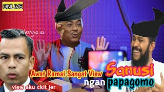 Awat bila sanusi ngan papagomo live tt view ramai [upl. by Arolf]