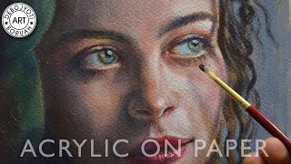 How to Do Blending and Shading with Acrylic  Portrait Painting on Paper by Debojyoti Boruah [upl. by Itnavart]