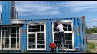 Fabrication process on shipping container [upl. by Aiek]