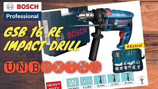 BOSCH GSB 16 RE IMPACT DRILL 750W HEAVY DUTY UNBOXING  BASIC PARTS  GSB16RE  GSB 16RE  GSB16RE [upl. by Stetson]