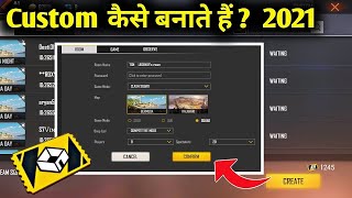 custom kaise banate hain  Custom kaise banaen  free fire custom 2021 [upl. by Danila]