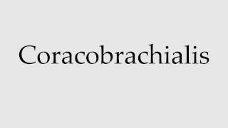 How to Pronounce Coracobrachialis [upl. by Eidnyl371]