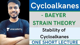 Cycloalkanes  Baeyer strain theory  Stability of cycloalkanes  limitation of Baeyer strain theory [upl. by Notyalk217]