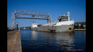 Manitoulin departing into the receding Fog Departing Duluth MN loaded with Ore for Sault Ste Marie [upl. by Byram]