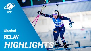 World Cup 2324 Oberhof Women Relay Highlights [upl. by Sixel427]