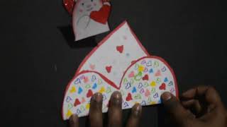 Cute Gift Idea  Easy Valentines Day Card Making For Your Loved One  Diy Craft [upl. by Argyres]