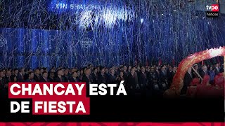 Chancay fiesta en la plaza de armas tras la inauguración del megapuerto [upl. by Aliuqet827]