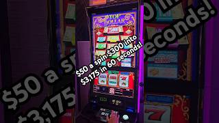 Top Dollar 300 into 3175 in 60 seconds slots handpay gambling casino casinos win topdollar [upl. by Adyam]