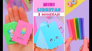 Cómo Hacer Mini Libretas Fácil  3 Maneras  Manualidades Con Papel  Ideas Creativas [upl. by Salot]