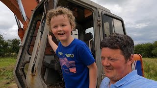 7 year old in a 13 ton digger [upl. by Ahsitak]