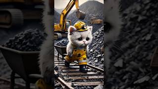 Kitten working hard for a living🐱🔥aicat cat kitten cute cutecat catlover 4u [upl. by Dalenna]