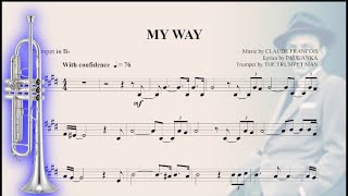 My Way Frank Sinatra  Bb Trumpet Sheet Music [upl. by Refinneg]