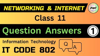 Class 11 Networking amp Internet Important Question Answers Unit 2 Information Technology IT Code 802 [upl. by Aimee117]