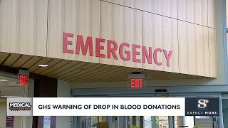 Gundersen Health Systems warning of blood donation drop [upl. by Miarzim]