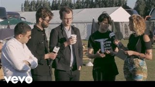 Vampire Weekend  Interview  Live at the Lewes Stopover 2013 [upl. by Larrisa125]