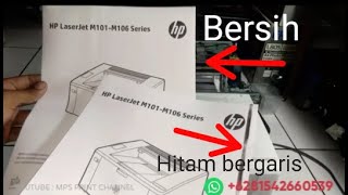 CARA MENGATASI HP LASERJET PRO M102A HASIL HITAM DI TEPI [upl. by Annwahs]