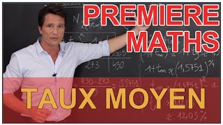 Taux moyen  Maths 1ère STMG  Les Bons Profs [upl. by Enyt]