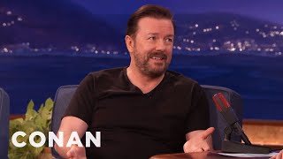 The Ricky Gervais Joke Thats Too Hot For The Golden Globes  CONAN on TBS [upl. by Wichman]