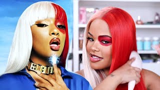 WATCH ME RECREATE  MEGAN THEE STALLION TODOROKI HAIR  MAKEUP  Arnellarmon [upl. by Enerol]