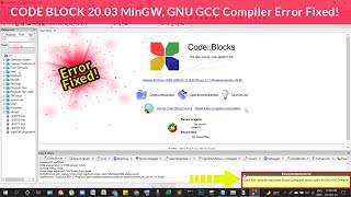 How to Fix Code Blocks Environment Error Cant find compiler executable in your search path [upl. by Aribold]