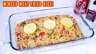 Minced meat fried rice  Chinese fried rice  Very quick amp easy [upl. by Disario]