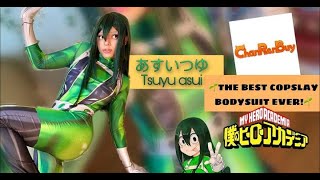 Chaorenbuy Unboxing Froppy Tsuyu Asui Bodysuit Cosplay Review [upl. by Atil]