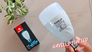 Havells Classy Cool Day Light LED Bulb Review  Havells 15W LED Bulb  Havells Bulb Unboxing amp Demo [upl. by Bellina]