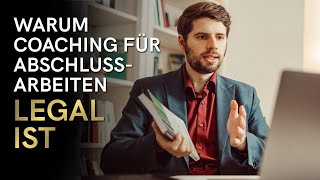 Ist Coaching für Bachelorarbeit und Masterarbeit legal  Manuel Kröger [upl. by Llehsram]