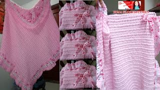 COLCHA COBIJITA Y O MANTITA PARA BEBE TEJIDA A CROCHET PASO A PSAO [upl. by Aihseyt]