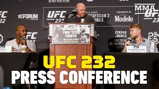 UFC 232 Jones vs Gustafsson 2 Press Conference  MMA Fighting [upl. by Oninotna614]