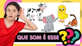 Que som é esse Descobrindo os sons  Som dos animais  Estimulação auditiva  Educação infantil [upl. by Aleahpar632]