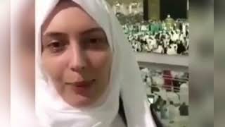 Convert to Islam  New Muslim sister visiting the Holy Mosque  very emotional [upl. by Anali]