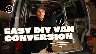 Easy Van Conversion VW T4 Tiny Camper Van Transformation Simple Way Budget Friendly [upl. by Halland]