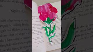 Wow art😱 One stroke painting Bookmark 🌺painting bookmark flowers art trending [upl. by Burgener865]