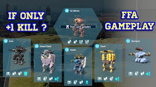 War Robots Demeter Shell Hawk Ares Ox Minis II FFA Gameplay [upl. by Droffilc]