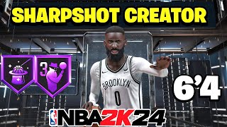 NEW Sharpshooting Shot Creator Build Best Comp PG Build In NBA 2K24 [upl. by Einnaej980]