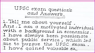 Interview Questions  UPSC interview questions and answers Part1  MANHA EDUCATION [upl. by Fornof]