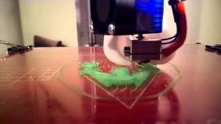 Delta 3D Printer  New E3Dv6 Hot End and Green Filament [upl. by Noremac]